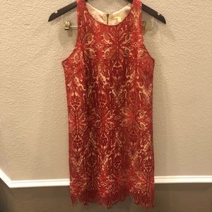 GIANNI BINI RED LACE DRESS
